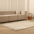 Vintage Manisa Turkish Area Rug 5x8 ft — Beige & Gray Distressed