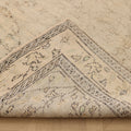Vintage Manisa Turkish Area Rug 5x8 ft — Beige & Gray Distressed