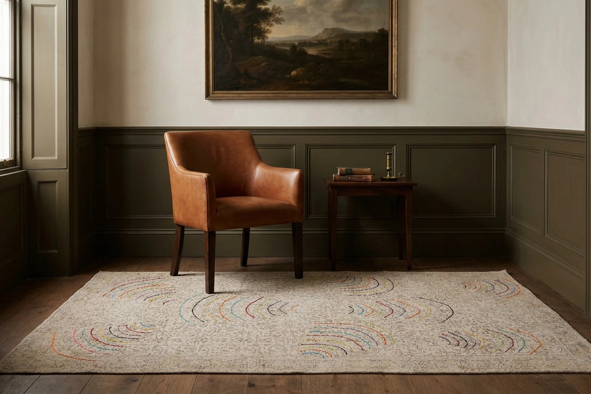 Turkish Area Rug in a styled room