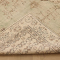 Vintage Manisa Turkish Area Rug 5x8 ft — Beige & Gray Floral (No. 38591)