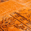 Vintage Turkish Area Rug 6x6 ft — Orange Patchwork