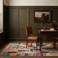 Patchwork Area Rug in a styled room