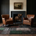Patchwork Area Rug in a styled room
