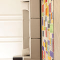 5x8 ft handmade Turkish patchwork area rug featuring vibrant multi-colored floral patterns in wool and cotton.