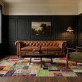 Patchwork Area Rug in a styled room