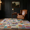 Patchwork Area Rug in a styled room