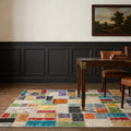 Patchwork Area Rug in a styled room