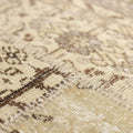 Vintage Turkish Area Rug 5x7 ft — Beige & Gray Patchwork (No. 38620)