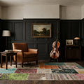 Patchwork Area Rug in a styled room