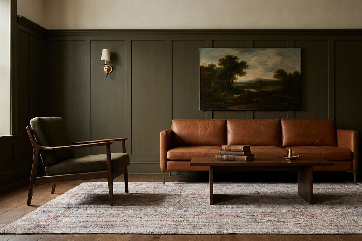 Turkish Area Rug in a styled room