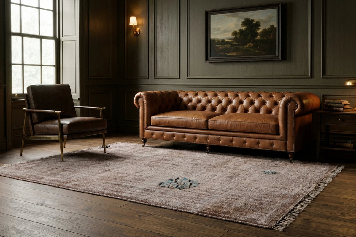 Turkish Area Rug in a styled room