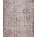 Vintage Manisa Turkish Area Rug 5x9 ft — Beige & Brown Distressed