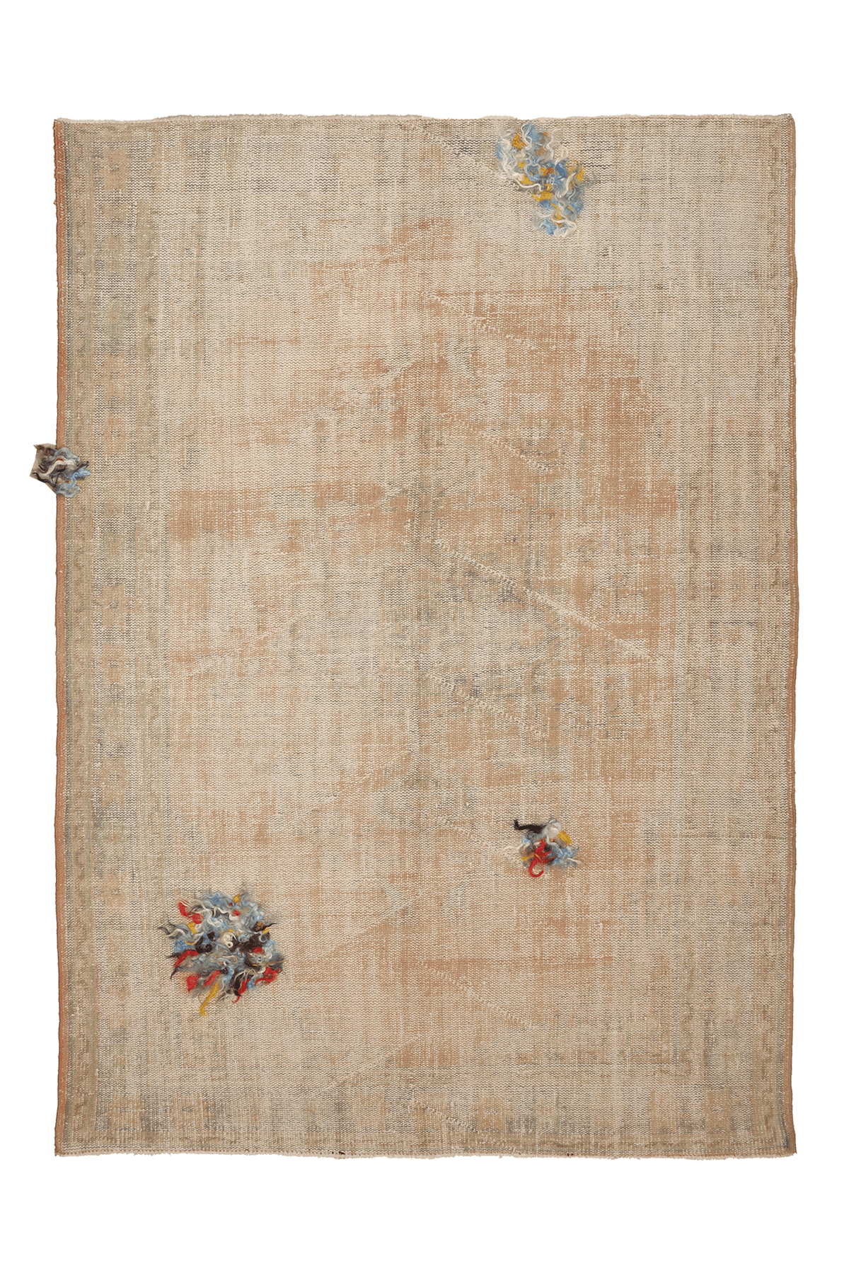 Vintage Manisa Turkish Area Rug 5x8 ft — Beige minimalist
