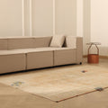 Vintage Manisa Turkish Area Rug 5x8 ft — Beige minimalist