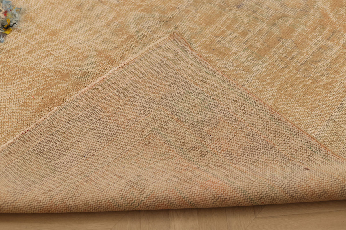 Vintage Manisa Turkish Area Rug 5x8 ft — Beige minimalist