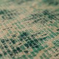 Vintage Manisa Turkish Area Rug 6x8 ft — Green & White Distressed