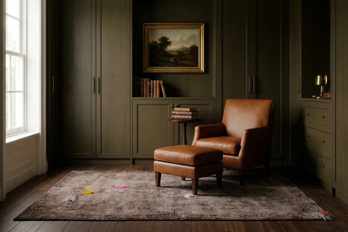 Turkish Area Rug in a styled room