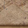 Vintage Manisa Turkish Area Rug 5x9 ft — Beige & Brown Geometric