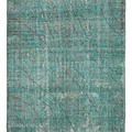 Vintage Isparta Turkish Area Rug 6x9 ft — Green Overdyed