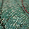 Vintage Isparta Turkish Area Rug 6x9 ft — Green Overdyed
