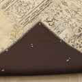 Vintage Turkish Area Rug 5x7 ft — Beige & Gray Patchwork