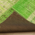 Vintage Turkish Area Rug 5x7 ft — Green Patchwork