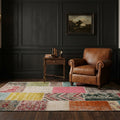 Patchwork Area Rug in a styled room