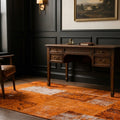 Patchwork Area Rug in a styled room