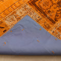 Vintage Turkish Area Rug 5x7 ft — Orange Patchwork