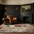 Patchwork Area Rug in a styled room