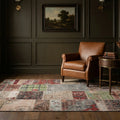 Patchwork Area Rug in a styled room