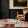 Patchwork Area Rug in a styled room