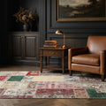 Patchwork Area Rug in a styled room