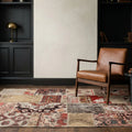 Patchwork Area Rug in a styled room