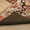 Vintage Turkish Area Rug 5x7 ft — Red & Beige Patchwork