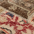 Vintage Turkish Area Rug 5x7 ft — Red & Beige Patchwork