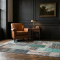 Patchwork Area Rug in a styled room