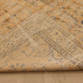 Vintage Manisa Turkish Area Rug 6x8 ft — Beige & Blue Distressed