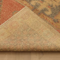 Vintage Nevşehir Turkish Area Rug 4x8 ft — Orange & Beige Geometric