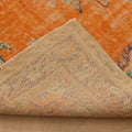 Vintage Manisa Turkish Area Rug 6x10 ft — Orange & Blue Floral