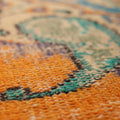 Vintage Manisa Turkish Area Rug 6x10 ft — Orange & Blue Floral