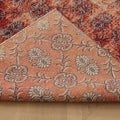 Vintage Isparta Turkish Area Rug 5x9 ft — Red & Gray Floral