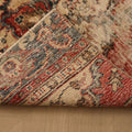 Vintage Isparta Turkish Doormat 2x4 ft — Beige & Red Distressed