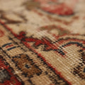 Vintage Isparta Turkish Doormat 2x4 ft — Beige & Red Distressed