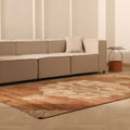 Vintage Kars Turkish Area Rug 6x11 ft — Brown & Beige Geometric