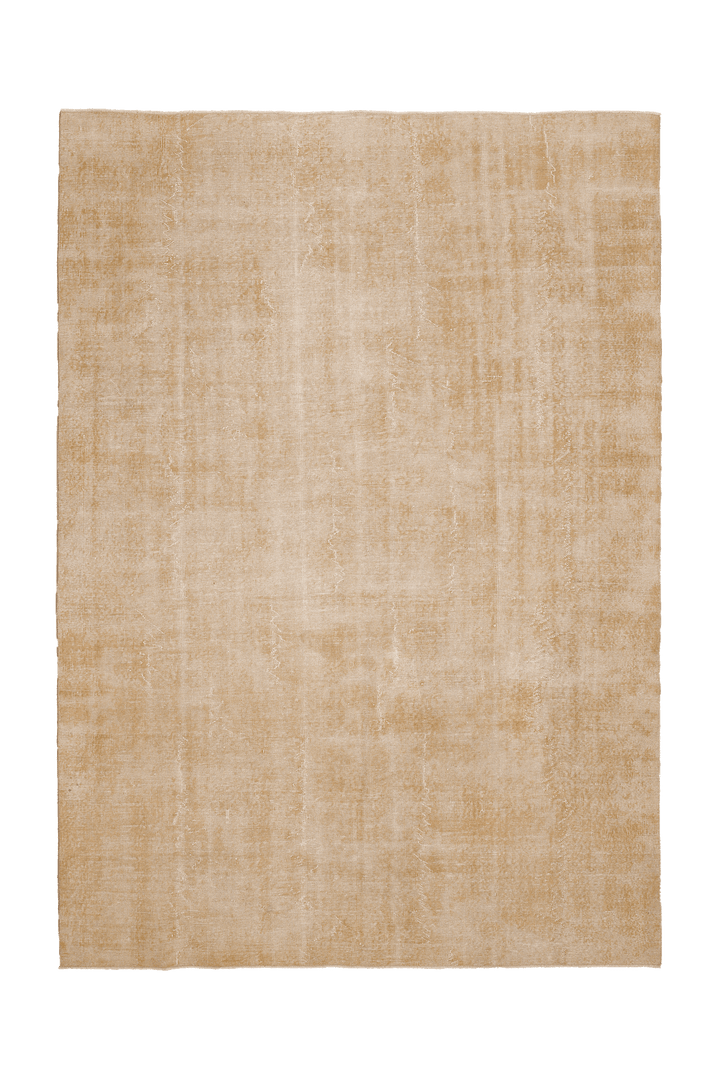 Vintage Isparta Turkish Area Rug 7x10 ft — Yellow & Beige Overdyed