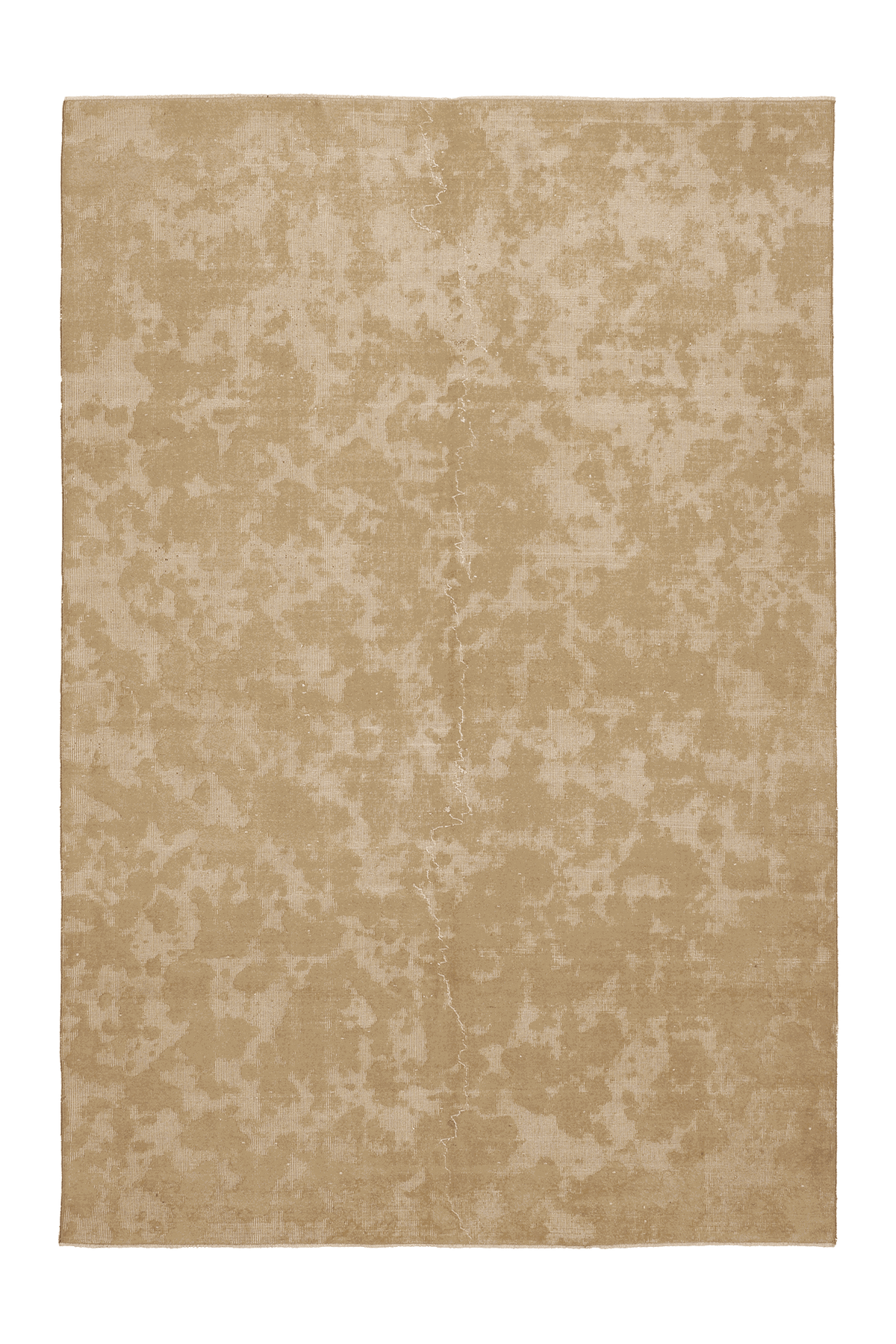 Vintage Isparta Turkish Area Rug 7x10 ft — Beige & Brown Floral