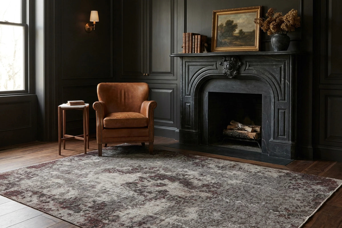Turkish Area Rug in a styled room