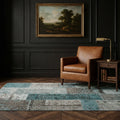 Patchwork Area Rug in a styled room
