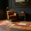 Patchwork Area Rug in a styled room